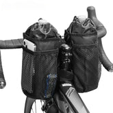 Insulated Bike Handlebar Bottle Bag with Mesh Pocket